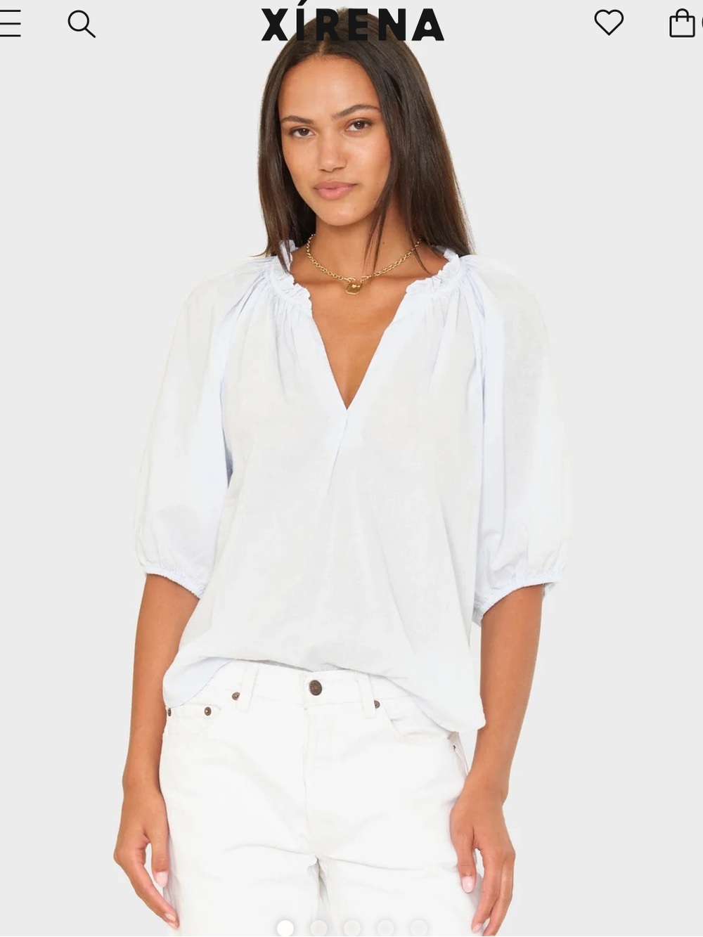 Xirena Skylight Jules White Cotton Top
